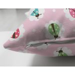 - Baskı - Realhomes Çift Taraflı Rengarenk Uğur Böcekleri Desenli Dijital Baskılı Özel Tasarım Modern Süet Yastık Kırlent Kılıfı Realhomes