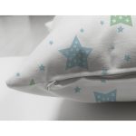 - Suet-K1354-Gorsel-2 - Realhomes Çift Taraflı Beyaz Zemin Rengarenk Yıldız Motifli Dijital Baskılı Özel Tasarım Modern Süet Yastık Kırlent Kılıfı Realhomes