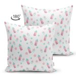 - Print - Realhomes Çift Taraflı Biberon Ve Emzik Desenli Dijital Baskılı Özel Tasarım Modern Süet Yastık Kırlent Kılıfı Realhomes