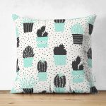 - Suet-K1362-Gorsel - Realhomes Çift Taraflı Kaktüs Motifli Dijital Baskılı Özel Tasarım Modern Süet Yastık Kırlent Kılıfı Realhomes