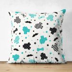 - Suet-K1366-Gorsel - Realhomes Çift Taraflı Bebek Kıyafetleri Desenli Dijital Baskılı Özel Tasarım Modern Süet Yastık Kırlent Kılıfı Realhomes