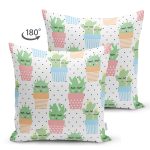 - Suet-K1367-Gorsel-1 - Realhomes Çift Taraflı Bebek Desenli Kaktüs Motifli Dijital Baskılı Özel Tasarım Modern Süet Yastık Kırlent Kılıfı Realhomes