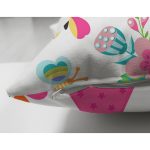 - Seamless background with a hare. - Realhomes Çift Taraflı İp Atlayan Tavşan Ve Kelebek Desenli Dijital Baskılı Özel Tasarım Modern Süet Yastık Kırlent Kılıfı Realhomes