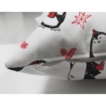 - Print - Realhomes Çift Taraflı Sevimli Penguen Motifli Dijital Baskılı Özel Tasarım Modern Süet Yastık Kırlent Kılıfı Realhomes