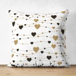 - Suet-K1389-Gorsel - Realhomes Çift Taraflı Kalp Desenli Dijital Baskılı Özel Tasarım Modern Süet Yastık Kırlent Kılıfı Realhomes