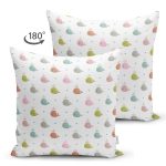 - Основные RGB - Realhomes Çift Taraflı Rengarenk Balina Desenli Dijital Baskılı Özel Tasarım Modern Süet Yastık Kırlent Kılıfı Realhomes