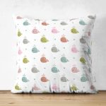 - Основные RGB - Realhomes Çift Taraflı Rengarenk Balina Desenli Dijital Baskılı Özel Tasarım Modern Süet Yastık Kırlent Kılıfı Realhomes