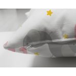 - Печать - Realhomes Çift Taraflı Gri Ve Pembe Fil Desenli Dijital Baskılı Özel Tasarım Modern Süet Yastık Kırlent Kılıfı Realhomes