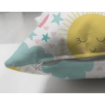 Çift Taraflı Uyuyan Güneş Motifli Dijital Baskılı Özel Tasarım Modern Süet Yastık Kırlent Kılıfı Realhomes