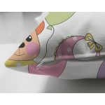 Çift Taraflı Uçan Balonlu Köpek Tasarımlı Dijital Baskılı Özel Tasarım Modern Süet Yastık Kırlent Kılıfı Realhomes