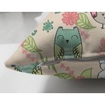 - Suet-K1409-Gorsel-2 - Realhomes Çift Taraflı Sevimli Orman Hayvanları Desenli Dijital Baskılı Özel Tasarım Modern Süet Yastık Kırlent Kılıfı Realhomes