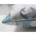 - Cartoon sea animals pattern - Realhomes Çift Taraflı Deniz Canlıları Motifli Dijital Baskılı Özel Tasarım Modern Süet Yastık Kırlent Kılıfı Realhomes