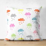 - Suet-K1417-Gorsel - Realhomes Çift Taraflı Rengarenk Bulutlar Desenli Dijital Baskılı Özel Tasarım Modern Süet Yastık Kırlent Kılıfı Realhomes