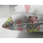 Çift Taraflı Kalp Ve Baykuş Desenli Dijital Baskılı Özel Tasarım Modern Süet Yastık Kırlent Kılıfı Realhomes