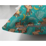 - Basic RGB - Realhomes Çift Taraflı Maymun Ve Muz Desenli Dijital Baskılı Özel Tasarım Modern Süet Yastık Kırlent Kılıfı Realhomes