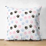 - Основные RGB - Realhomes Çift Taraflı Pembe Mavi Pati Desenli Dijital Baskılı Özel Tasarım Modern Süet Yastık Kırlent Kılıfı Realhomes