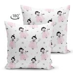 - seamless pattern - Realhomes Çift Taraflı Peri Prenses Motifli Dijital Baskılı Özel Tasarım Modern Süet Yastık Kırlent Kılıfı Realhomes