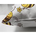 - Печать - Realhomes Çift Taraflı Sevimli Arı Motifli Dijital Baskılı Özel Tasarım Modern Süet Yastık Kırlent Kılıfı Realhomes