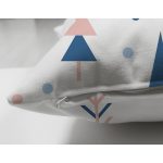 - Print - Realhomes Çift Taraflı Puanlı Zeminde Ağaç Desenli Dijital Baskılı Özel Tasarım Modern Süet Yastık Kırlent Kılıfı Realhomes