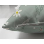 - Печать - Realhomes Çift Taraflı Yeşil Zeminde Sevimli Tavşan Desenli Dijital Baskılı Özel Tasarım Modern Süet Yastık Kırlent Kılıfı Realhomes