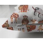 - Basic RGB - Realhomes Çift Taraflı Sevimli Orman Hayvanları Desenli Dijital Baskılı Özel Tasarım Modern Süet Yastık Kırlent Kılıfı Realhomes