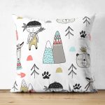 - My Working Document - Realhomes Çift Taraflı Vahşi Orman Temalı Dijital Baskılı Özel Tasarım Modern Süet Yastık Kırlent Kılıfı Realhomes