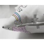 - Печать - Realhomes Çift Taraflı Pembe Koyunlar Ve Gökkuşağı Desenli Dijital Baskılı Özel Tasarım Modern Süet Yastık Kırlent Kılıfı Realhomes