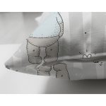 - Печать - Realhomes Çift Taraflı Sevimli Ayıcık Motifli Dijital Baskılı Özel Tasarım Modern Süet Yastık Kırlent Kılıfı Realhomes