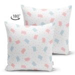 - Suet-K1473-Gorsel-1 - Realhomes Çift Taraflı Pembe Mavi Puanlı Dijital Baskılı Özel Tasarım Modern Süet Yastık Kırlent Kılıfı Realhomes