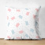 - Suet-K1473-Gorsel - Realhomes Çift Taraflı Pembe Mavi Puanlı Dijital Baskılı Özel Tasarım Modern Süet Yastık Kırlent Kılıfı Realhomes