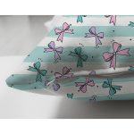 - Print - Realhomes Çift Taraflı Çizgili Zeminde Renkli Kurdele Motifli Dijital Baskılı Özel Tasarım Modern Süet Yastık Kırlent Kılıfı Realhomes