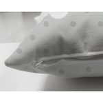 - Print - Realhomes Çift Taraflı Puanlı Zeminde Gülümseyen Bulut Motifli Dijital Baskılı Özel Tasarım Modern Süet Yastık Kırlent Kılıfı Realhomes