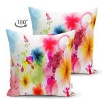 - Suet-K1515-Gorsel-1 - Realhomes Çift Taraflı Renkli Arka planda Kelebekler Dijital Baskılı Dekoratif Modern Süet Yastık Kırlent Kılıfı Realhomes