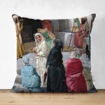 - Suet-K1521-Gorsel - Realhomes Çift Taraflı Osmanlı Temalı Tasarım Dijital Baskılı Dekoratif Modern Süet Yastık Kırlent Kılıfı Realhomes