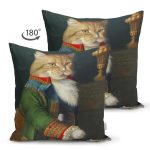 - Suet-K1540-Gorsel-1 - Realhomes Çift Taraflı Kedi Tasarımlı Dijital Baskılı Dekoratif Modern Süet Yastık Kırlent Kılıfı Realhomes