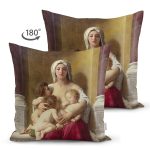 - Suet-K1545-Gorsel-1 - Realhomes Çift Taraflı Çocuk Emziren Anne Dijital Baskılı Dekoratif Modern Süet Yastık Kırlent Kılıfı Realhomes