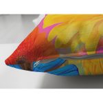 Çift Taraflı Çiçek Ve Kelebek Desenli Dijital Baskılı Dekoratif Modern Süet Yastık Kırlent Kılıfı Realhomes