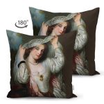 - Suet-K1573-Gorsel-1 - Realhomes Çift Taraflı Osmanlı Temalı Kadın Portresi Dijital Baskılı Dekoratif Modern Süet Yastık Kırlent Kılıfı Realhomes