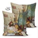 - Suet-K1580-Gorsel-1 - Realhomes Çift Taraflı Osmanlı Motifli Kadınlar Yağlı Boya Desenli Dijital Baskılı Dekoratif Modern Süet Yastık Kırlent Kılıfı Realhomes