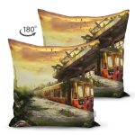 - Suet-K1584-Gorsel-1 - Realhomes Çift Taraflı İstasyon Ve Tren Temalı Dijital Baskılı Dekoratif Modern Süet Yastık Kırlent Kılıfı Realhomes