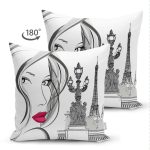 - Suet-K17-Gorsel-1 - Realhomes Çift Taraflı Kadın Silüeti Desenli Dijital Baskılı Dekoratif Modern Süet Yastık Kırlent Kılıfı Realhomes