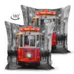- Suet-K197-Gorsel-1 - Realhomes Çift Taraflı Taksimde Tramvay Desenli Dijital Baskılı Dekoratif Süet Yastık Kırlent Kılıfı Realhomes