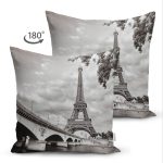 - Suet-K26-Gorsel-1 - Realhomes Çift Taraflı Eyfel Kulesi Tasarımlı Dijital Baskılı Dekoratif Süet Yastık Kırlent Kılıfı Realhomes