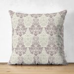 - Suet-K285-Gorsel - Realhomes Çift Taraflı Krem Kahverengi Motifli Dijital Baskılı Dekoratif Süet Yastık Kırlent Kılıfı Realhomes