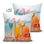 - Suet-K3004-Gorsel-1 - Realhomes Çift Taraflı Summer Sahil Tasarımlı Dijital Baskılı Süet Yastık Kırlent Kılıfı Realhomes