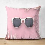 - Suet-K3015-Gorsel - Realhomes Çift Taraflı Pembe Zeminde Gold ve Leaf Özel Tasarım Süet Yastık Kırlent Kılıfı Realhomes