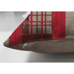 Çift Taraflı Telefon Kulübesi Motifli Dijital Baskılı Dekoratif Süet Yastık Kırlent Kılıfı Realhomes