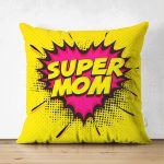 - Suet-K3276-Gorsel - Realhomes Çift Taraflı Super Mom Özel Tasarımlı Dijital Baskılı Modern Süet Yastık Kırlent Kılıfı Realhomes