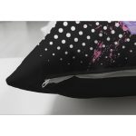 - Suet-K3301-Gorsel-2 - Realhomes Çift Taraflı Siyah Zeminde Super Girl Özel Tasarımlı Dijital Baskılı Modern Süet Yastık Kırlent Kılıfı Realhomes