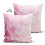 - Suet-K34-Gorsel-1 - Realhomes Çift Taraflı Pembe Kalp Ve Kelebek Temalı Dijital Baskılı Dekoratif Süet Yastık Kırlent Kılıfı Realhomes